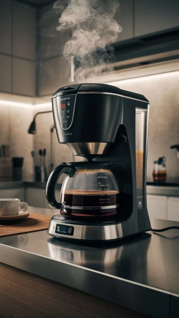 Black Drip Coffee Maker | Best Coffee Maker in Rwanda with Big Capacity, Easy Use & Warming Plate