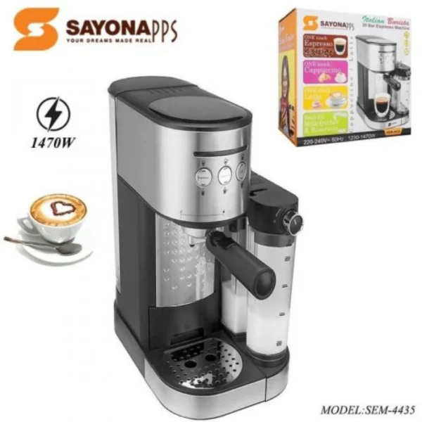 Sayona Espresso Machine SEM-4435 | Best Espresso Machine in Rwanda