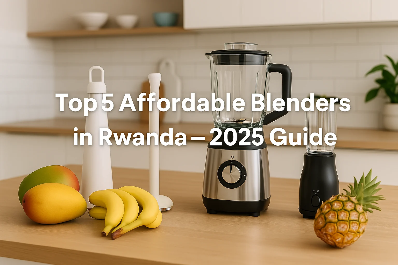 This i featured image of blog post on umusirimu.com tittled Top 5 affordable blenders in Rwanda - Best blenders